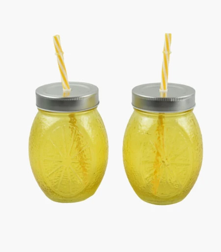 Čaša sa slamčicom - dve u setu - žuta ( 355342 )
