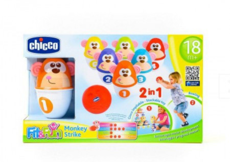 Chicco igračka set za kuglanje-Majmunčići ( A011949 )
