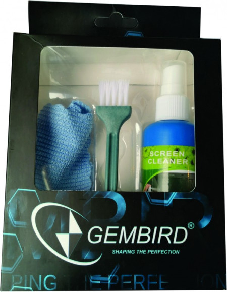 CK-LCD-005 * Gembird Cleaning set 3 in 1, fluid 100ml + brush + towel, set za ciscenje(99)