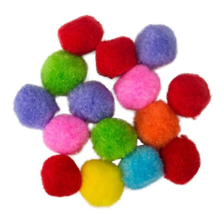 Crafty deco, kraft pom pom, miks, 30mm, 15K ( 137472 ) - Img 1