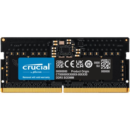 Crucial 8GB DDR5-5600 SODIMM CL46 (16Gbit), ( CT8G56C46S5 )