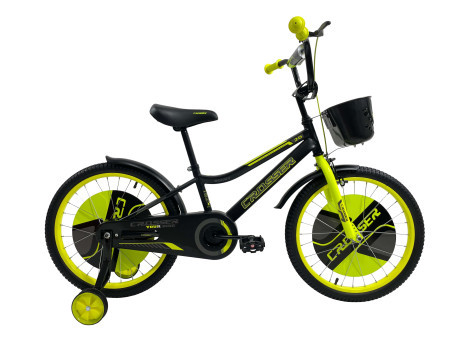 Dečija bicikla 20'' Crosser žuti sa pomoćnim točkovima ( SM-20102 )