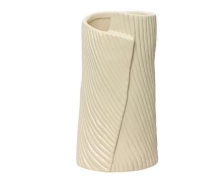 Dekordom vaza stoneware round 20cm 644844 - beige - kmg ( 041182 )