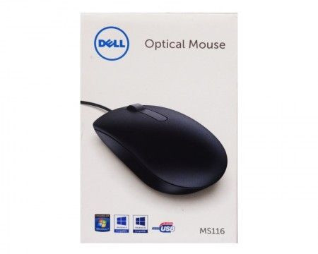 Dell MS116 USB Optical crni retail box miš