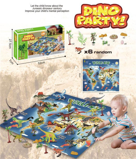 Dino Party podloga za igru sa dinosaurusima i dodacima ( 622811 )