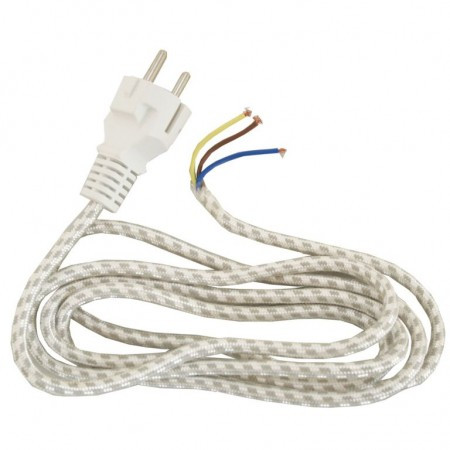 Elit+ priključni kabl za pegle ho3rt-f 3gx0.75 / 2m tekstilni 10a 250v ( EL7530 ) - Img 1
