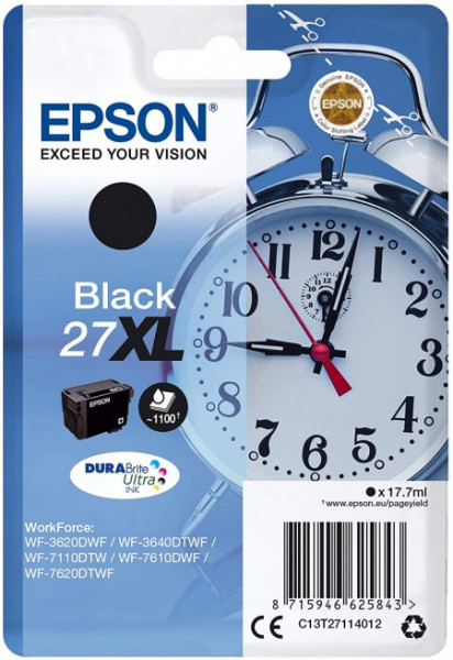 Epson black Ink cartridge C13T27114012 27XL