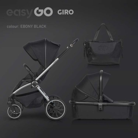 Eurocart easy go giro ebony black kolica za bebe 2u1 ( W/EA/GIRO/EB )