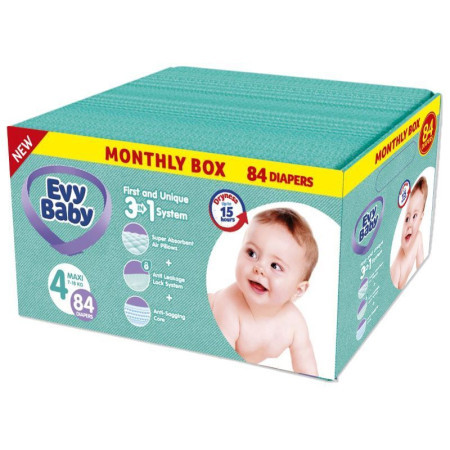 Evy baby pelene box 4 maxi 7-18kg - 84 kom 3u1 ( A055743 )