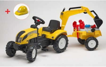 Falk Toys Traktor na pedale sa prikolicom i kašikom 2055N - Img 1