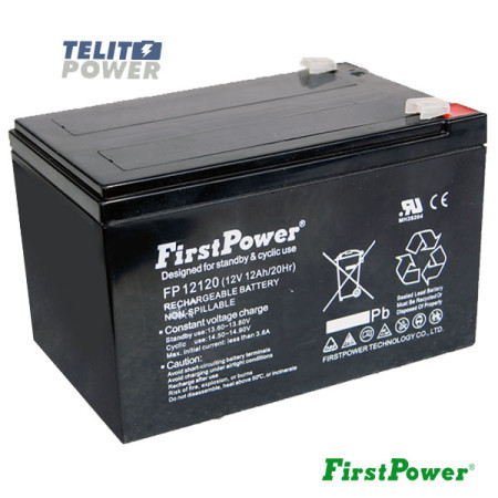 FirstPower 12V 12Ah FP12120 terminal T2 ( 0353 ) - Img 1