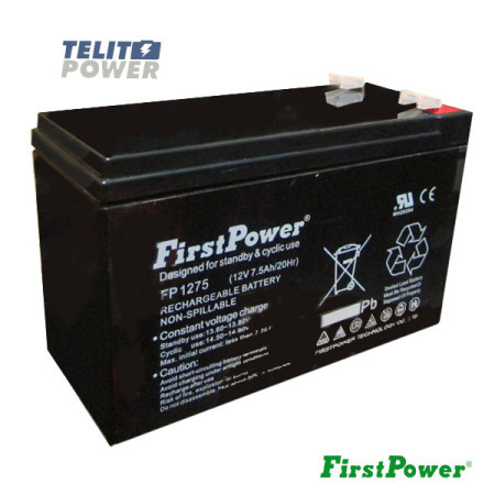 FirstPower 12V 7.5Ah FP1275 terminal T2 ( 0352 ) - Img 1