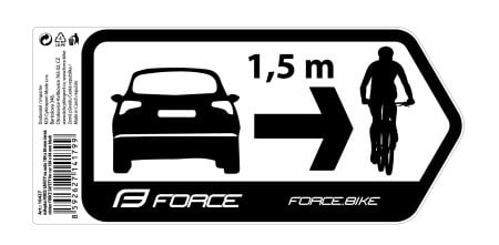 Force nalepnice sigurnost za automobil 184x84mm, crna ( 16427/J12-11 )