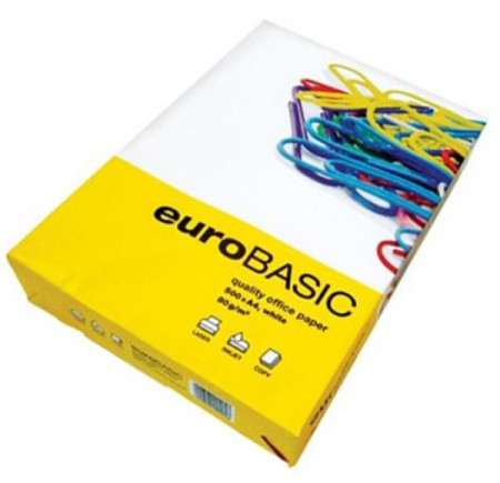 Fotokopir papir A4/80g m2/500 Lista za laser, inkjet i fotokopir masine Ris papira euroBASIC - Img 1