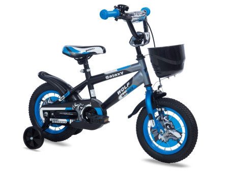 Galaxy bicikl dečiji wolf 12" crna/siva/plava ( 590009 )