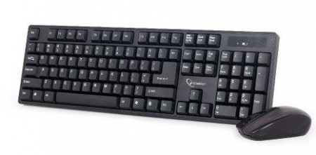 Gembird 2.4 GHz slim bezicni miš + tastatura US layout black ( KBS-W-01 )