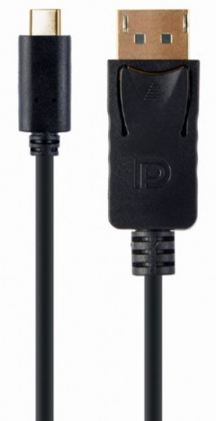 Gembird A-CM-DPM-01 USB-C to DisplayPort-male adapter, 4K 60 Hz, 2 m, black - Img 1