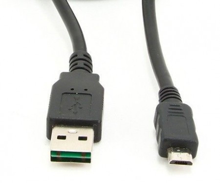 Gembird double-sided USB 2.0 AM to micro-USB cable, black, 1 m CC-mUSB2D-1M