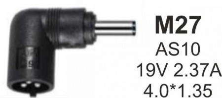 Gembird konektor za punjac 45W-19V-2.37A, 4.0x1.35mm NPC-AS10 (M27)
