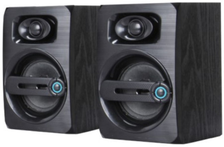Gembird SPK-B23 stereo zvucnici black wood, 2.5 inch, 6W RMS (2 x 3W) USB pwr, volume control, 3,5mm