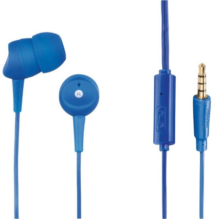 Hama slusalice+mikrofon za smartfon, basic, plave ( 137437 )