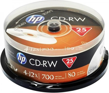 Hewlett packard CD-RW 700MB/4X-12X/1/25CAKE/69313 ( 377HP25/Z )
