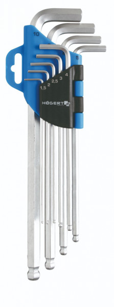 Hogert set imbus ključeva od 9 dijelova, sa okruk prod produženi ( HT1W808 ) - Img 1