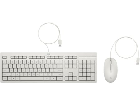 HP 225 Wired Mouse and Keyboard Combo White, YU ( 86J24AA )