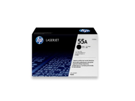 HP 55A original LaserJet Toner cartridge CE255A black ( CE255A )