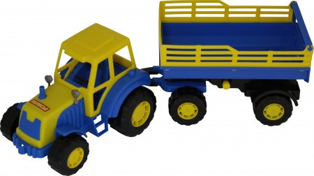 Igračka traktor sa prikolicom plavo - žuti ( 035271 ) - Img 1