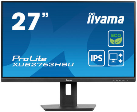Iiyama xub2763hsu-b1 ips monitor 27" 1920x1080/100hz/3ms/hdmi/dp/usb/zvučnici