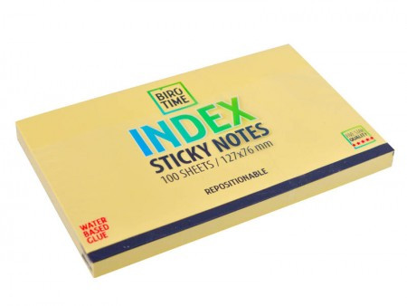 Index, blokčić, samolepljivi, 127 x 76 mm, 100 lista, pastel žuta ( 490130 )