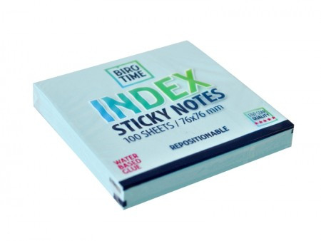 Index, blokčić, samolepljivi, 76 x 76 mm, 100 lista, pastel plava ( 490112 ) - Img 1