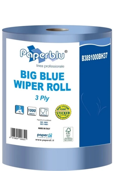 Industrijski Ubrus BIG BLUE 1000 plavi 3sl (rolni) ( B38S1000BH37/1 )