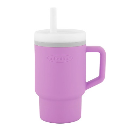 Infantino silikonska čaša 3m+, 266ml lila ( 22115392 )