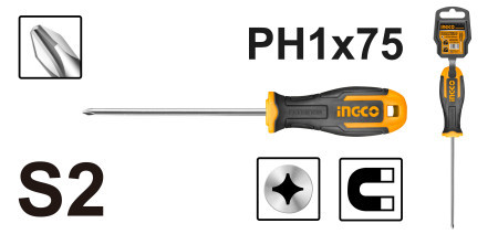 Ingco odvijač Phillips ph1x75 mm ( HS68PH1075 )