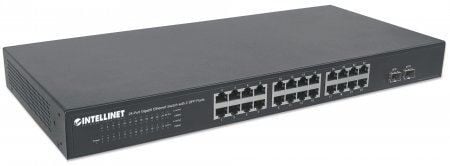 Intellinet 24-Port gigabit ethernet switch, 2xSFP ports ( 0561044 )