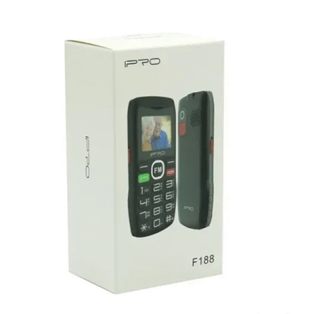 IPRO Senior F188 black Feature mobilni telefon 2G/GSM/800mAh/32MB/DualSIM/Srpski jezik ( Senior F188 black-gray )
