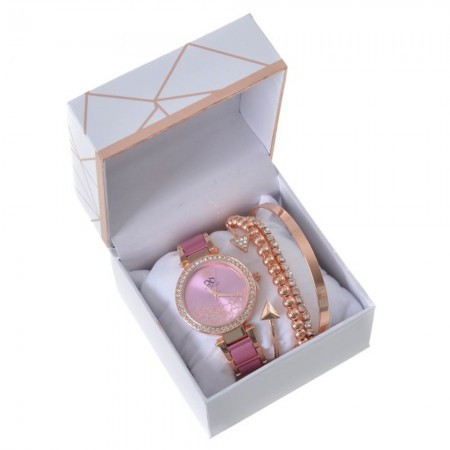 Jasmine, poklon set, ručni sat i narukvica, roze ( 505011 ) - Img 1