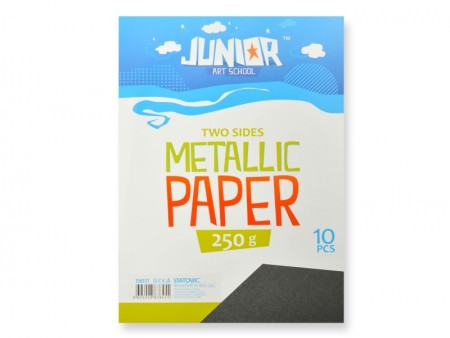 Jolly papir metalik, crna, A4, 250g, 10K ( 136111 ) - Img 1