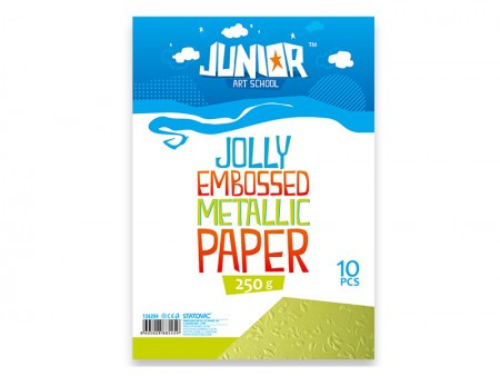 Jolly papir metalik reljefni, zelena, A4, 250g, 10K ( 136204 ) - Img 1