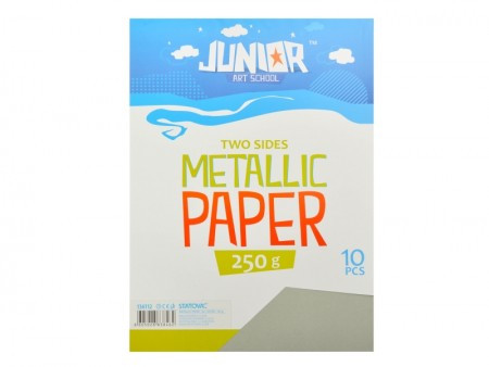 Jolly papir metalik, srebrna, A4, 250g, 10K ( 136112 ) - Img 1