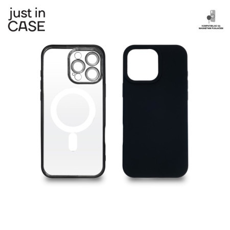 Just in case 2u1 Extra case mag mix plus paket crni za iphone 16 pro max ( MAGPL119BK )