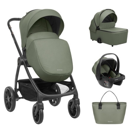 KikkaBoo Kolica Modena 3in1 set sa I-SIZE autosedištem i tvrdom korpom Army Green ( KKB11226 )