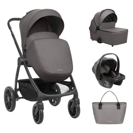 KikkaBoo Kolica Modena 3in1 set sa I-SIZE autosedištem i tvrdom korpom Dark Grey ( KKB11224 )