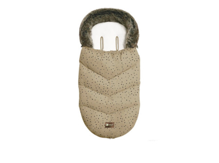 KikkaBoo zimska navlaka za kolica Luxury Fur Dots beige ( KKB41095 )