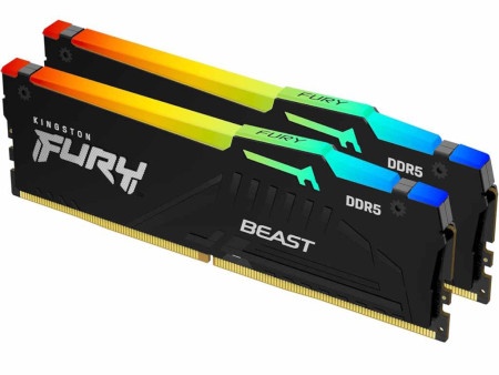 Kingston 32gb(2x16gb)/dimm/ddr5/6000mhz/cl30/fury beast Memorija ( KF560C30BBEAK2-32.E )