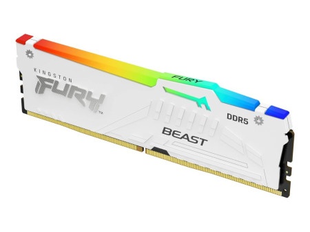 Kingston 32gb/dimm/ddr5/6000mhz/cl36/fury beast white rgb expo 32memorija ( KF560C36BWEA-32 )