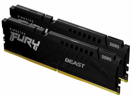 Kingston 64gb(2x32gb)/dimm/ddr5/6400mhz/cl32/fury beast black expo Memorija ( KF564C32BBEK2-64 )