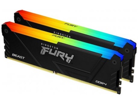 Kingston DDR4 32GB (2x16GB) 3200MHz fury beast RGB, CL16 1.35V, XMP ( KF432C16BB12AK2/32 )